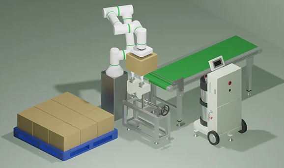 ロボットと荷崩れ防止を連動