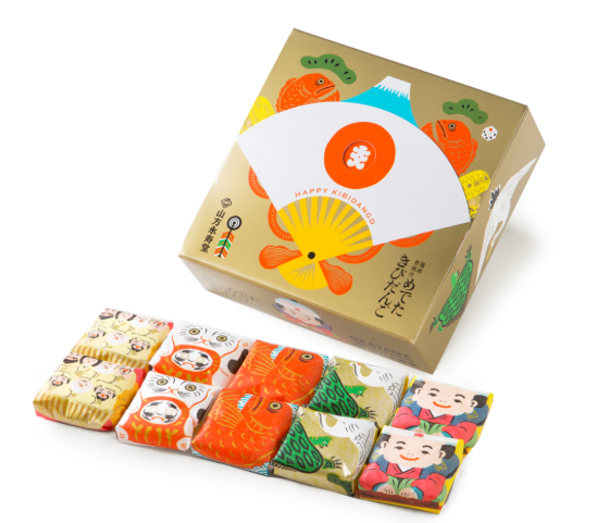 縁起物あしらった包装